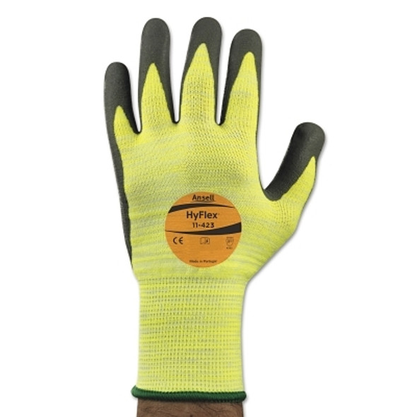 11-423 Cut Resistant Gloves with High Visibility, Size 10, Yellow/Black (1 PR / PR)