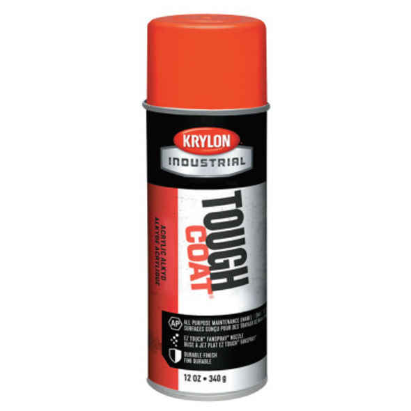 Tough Coat Acrylic Alkyd Enamels, 12 oz Aerosol Can, Implement Orange (12 CN / CA)