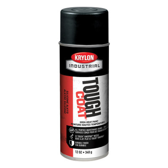 Tough Coat Acrylic Alkyd Enamel, 12 oz Aerosol Can, Semi-Flat Black (12 CN / CA)