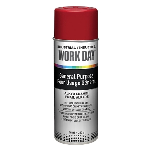 Krylon Industrial Work Day Enamel Paint, 16 oz Aerosol Can, Gloss Red (12 CN / CA)