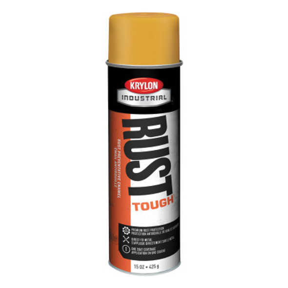 Rust Tough Aerosol Enamel, 15 oz Aerosol Can, Industrial Yellow, Gloss (6 CN / CA)