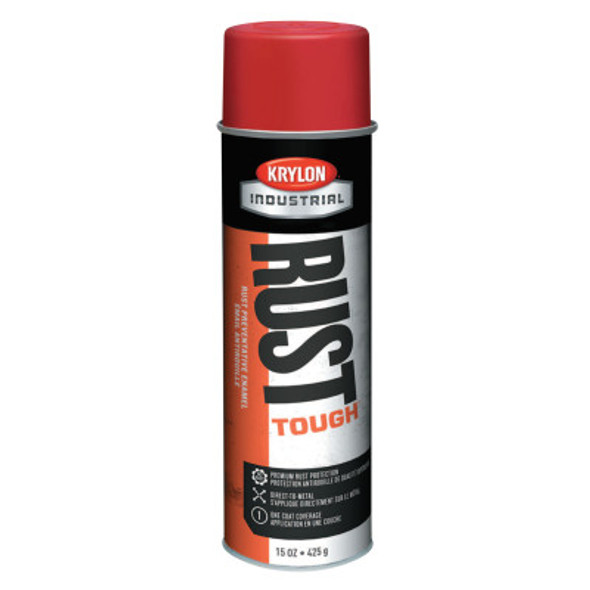 Rust Tough Aerosol Enamel, 15 oz Aerosol Can, Safety Red (OSHA), Gloss (6 CN / CS)