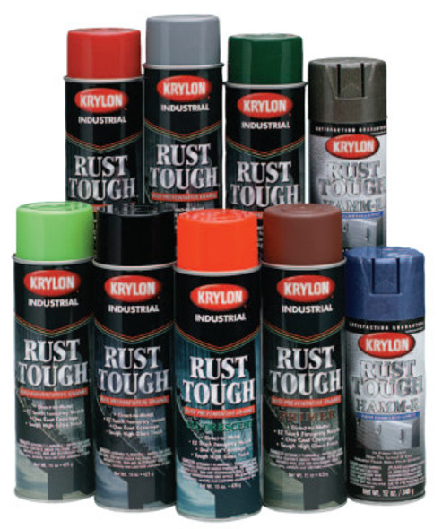 Rust Tough Aerosol Enamels, 15 oz Aerosol Can, Hi-Temp Black, Gloss (6 CN / CA)