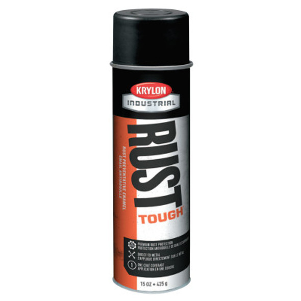 Rust Tough Aerosol Enamel, 20 oz Aerosol Can, Semi-Gloss Black, Semi-Gloss (6 CN / CA)