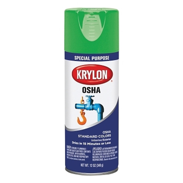 Krylon OSHA Paints, 12 oz Aerosol Can, Safety Green (OSHA) (6 CAN / CS)