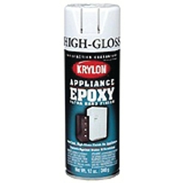 Krylon Appliance Epoxy Spray Paints, 12.5 oz Aerosol Can, White (6 CAN / CS)