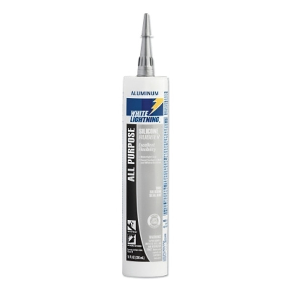 White Lightning Silicone Rubber All Purpose Sealant, 3 oz Tube, Clear (12 EA / CA)