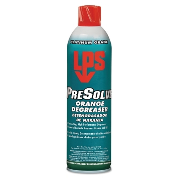 LPS PreSolve Orange Degreaser, 15 oz, Aerosol Can, Orange Scent (12 CN / CA)