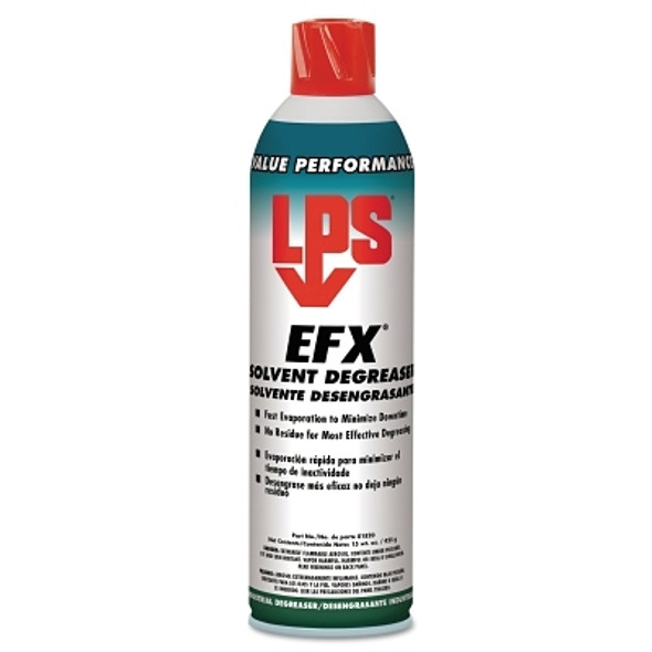 LPS EFX Solvent Degreaser, 15 oz, Aerosol Can, Solvent Scent (12 EA / CA)