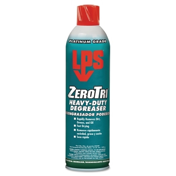 LPS ZeroTri Heavy-Duty Degreaser, 15 oz, Aerosol Can, Ether Scent (12 CN / CS)