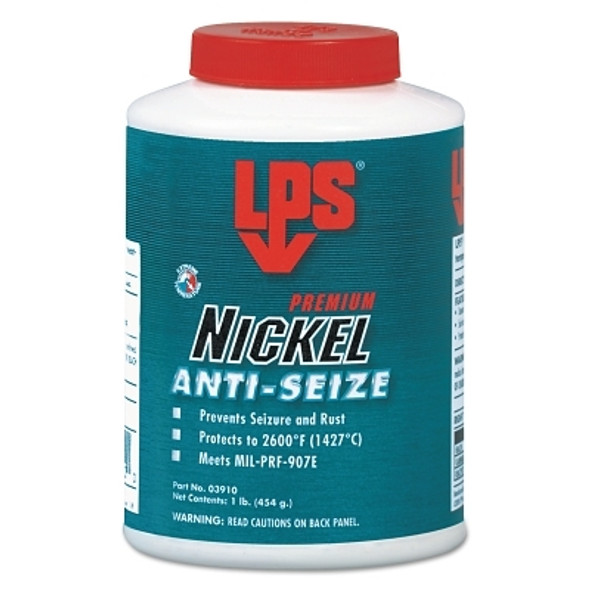 LPS Nickel Anti-Seize Lubricant, 1 lb Brush Top Bottle (1 BTL / BTL)