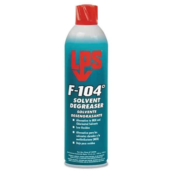 LPS F-104° Solvent Degreaser, Ready-to-Use, 15 oz, Aerosol Can, Mild Orange Odor (12 CAN / CS)