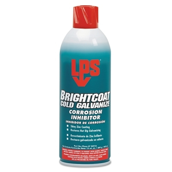 LPS Bright Coat Cold Galvanize Corrosion Inhibitor, 16 oz Aerosol Can (12 CAN / CS)