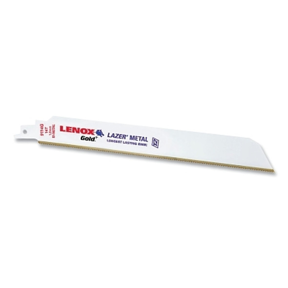 Lenox Gold Power Arc Curved Reciprocating Saw Blade, 12 in L x 1 in W x 0.042 in Thick, 18 TPI, Extreme Metal (5 EA / PK)