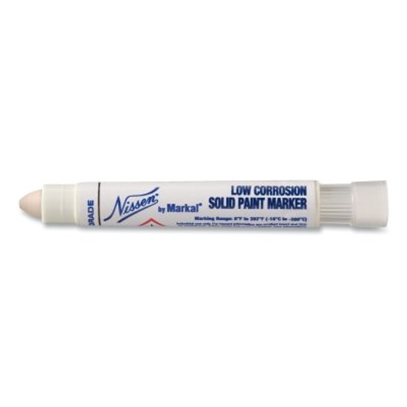 Markal Low Chloride Solid Paint Marker, White (12 EA / BX)
