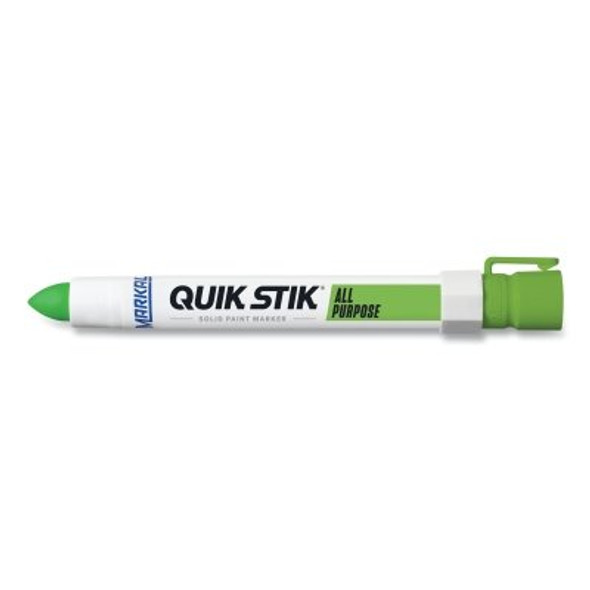 Markal Quik Stik All Purpose Solid Paint Marker, Fluorescent Green, 1/8 in, Bullet (1 EA / EA)