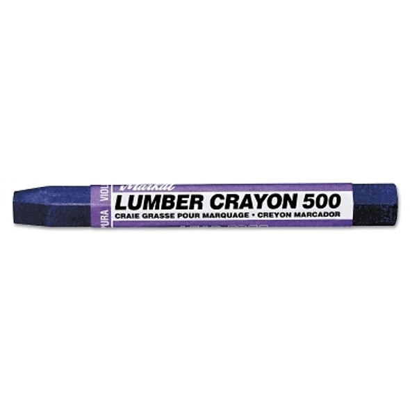 Markal #500 Lumber Crayon, 1/2 in dia, 4-5/8 in, Purple (12 EA / DZ)