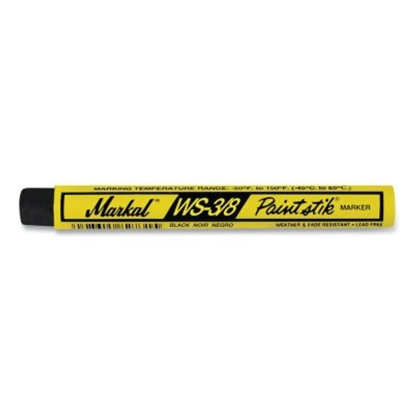 Markal Paintstik WS Markers, 3/8 in, Black (1 EA / EA)