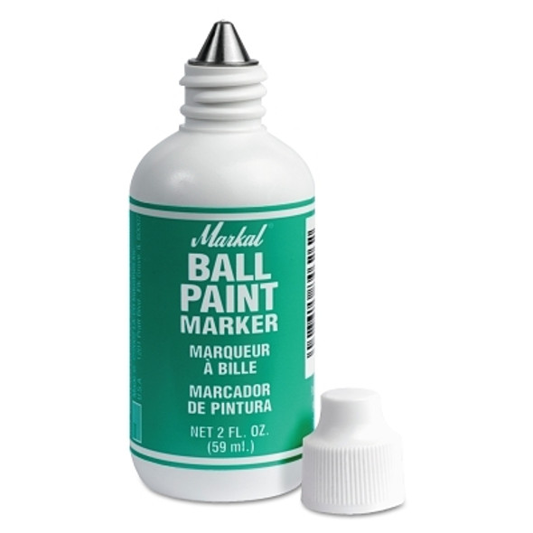 Markal Ball Paint Marker Markers, 1/8 in Tip, Metal Ball Point, Green (1 MKR / MKR)