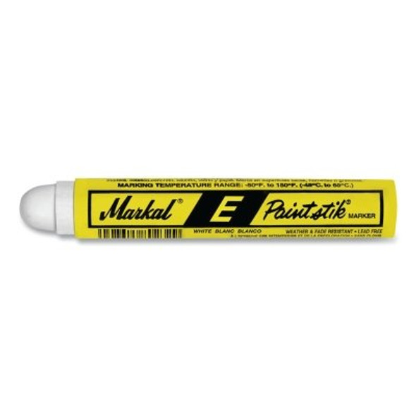 Markal Paintstik E Markers, 11/16 in, White (12 MKR / DOZ)