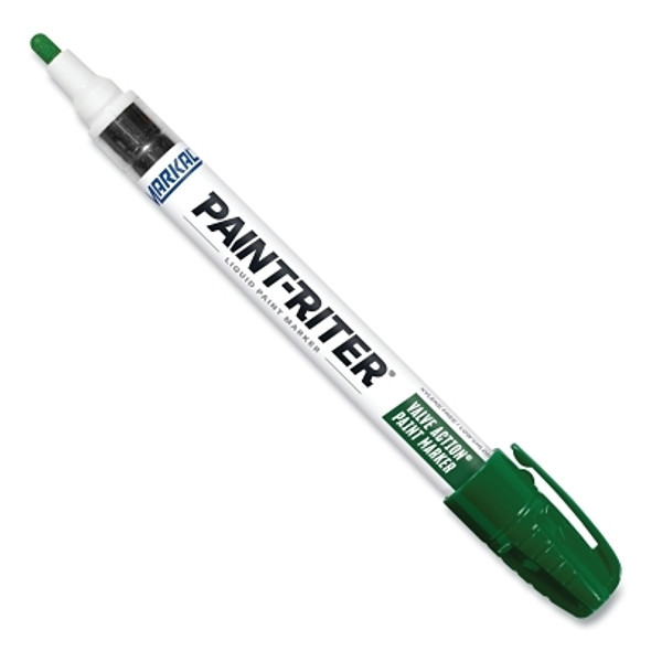 Markal PAINT-RITER VALVE ACTION Paint Marker, Green, 1/8 in Tip, Medium (1 EA / EA)