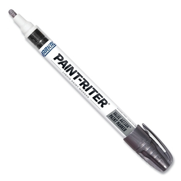 Markal PAINT-RITER VALVE ACTION Paint Marker, Aluminum, 1/8 in Tip, Bullet (1 EA / EA)