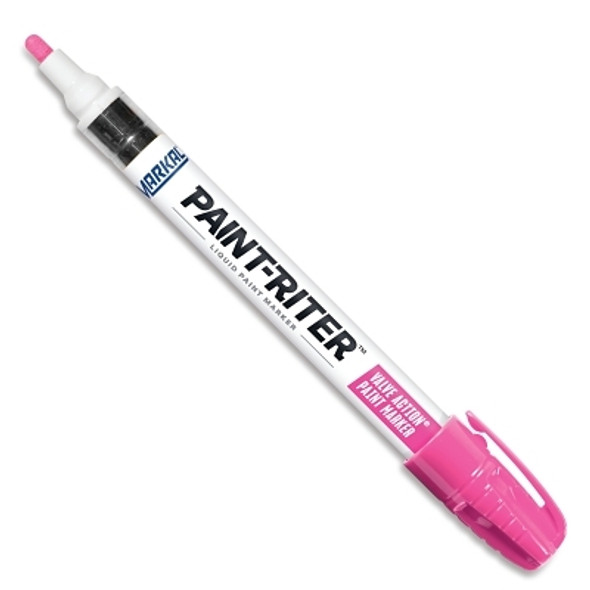 Markal PAINT-RITER VALVE ACTION Paint Marker, Fluorescent Pink, 1/8 in Tip, Bullet (1 EA / EA)