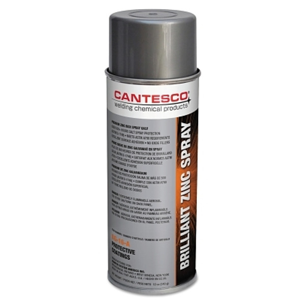 Cantesco Zinc Rich Galv Spray, Aerosol Can,  16 oz, Brilliant Metallic Finish (12 CN / CT)