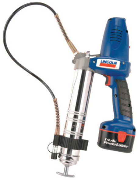 Lincoln Industrial PowerLuber Heavy-Duty Battery Grease Guns, 14.5 oz, 7,500 psi, 1/8" NPT(F) (1 EA/EA)