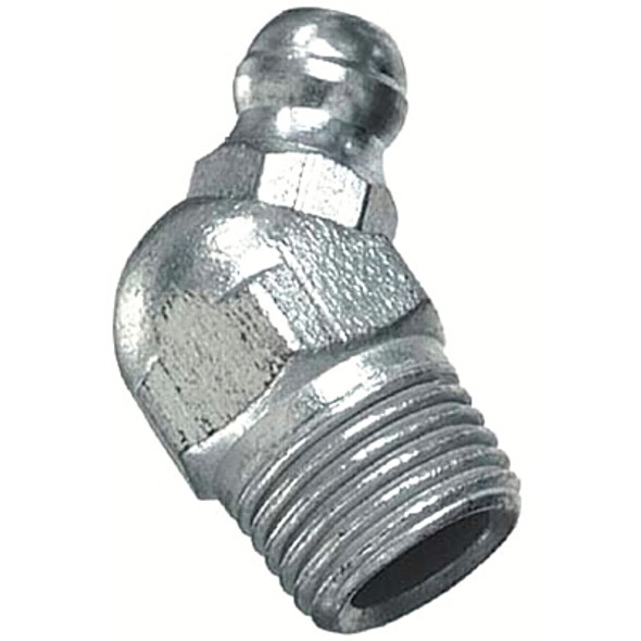 Lincoln Industrial 1/4"-28 SAE Bulk Grease Fittings, 45º Angle-Short Thread, (1 EA / EA)