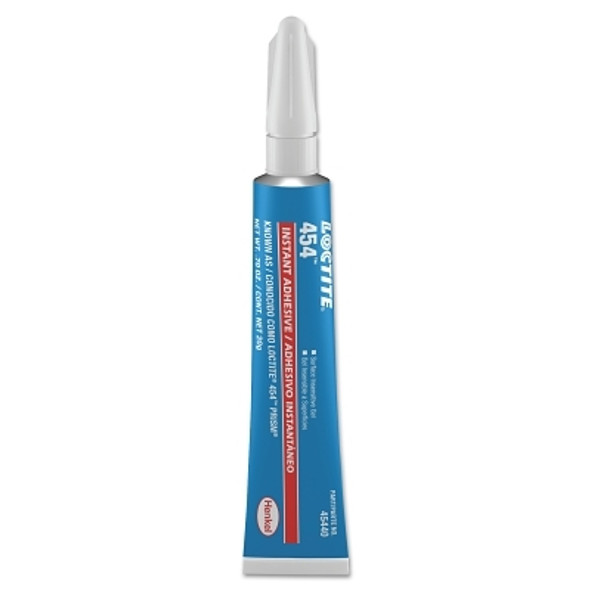 Loctite 454 Prism Instant Adhesive, Surface Insensitive Gel, 20 g, Tube, Clear (1 EA / EA)
