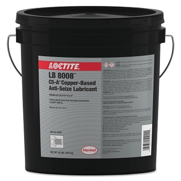 Loctite LB 8008 C5-A Copper Based Anti-Seize Lubricant, 42 lb Pail (42 LB / PAL)