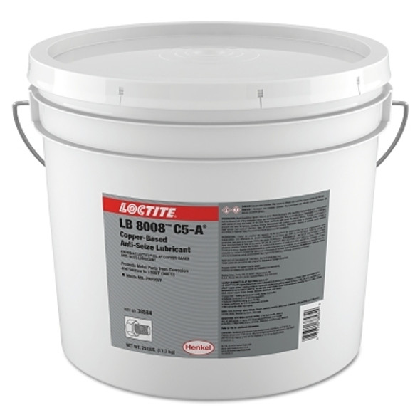 Loctite LB 8008 C5-A Copper Based Anti-Seize Lubricant, 25 lb Pail (25 LB / PAL)