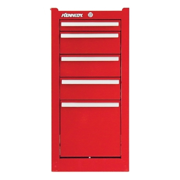 Kennedy Hang-On Cabinet, 13-5/8 in W x 20 in D x 29 in H, 5 Drawers, Smooth Red, with Slides (1 EA / EA)