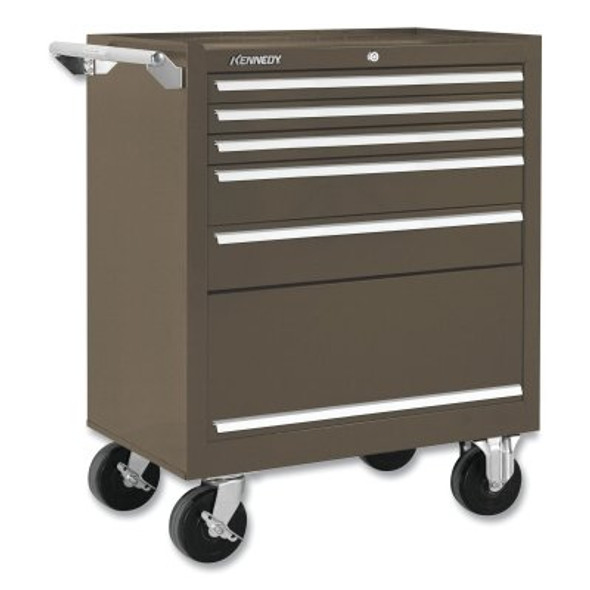 Kennedy Industrial Series Roller Cabinets, 27 in x 18 in x 35 in, 5 Drawers, Brown, w/Slide (1 EA / EA)