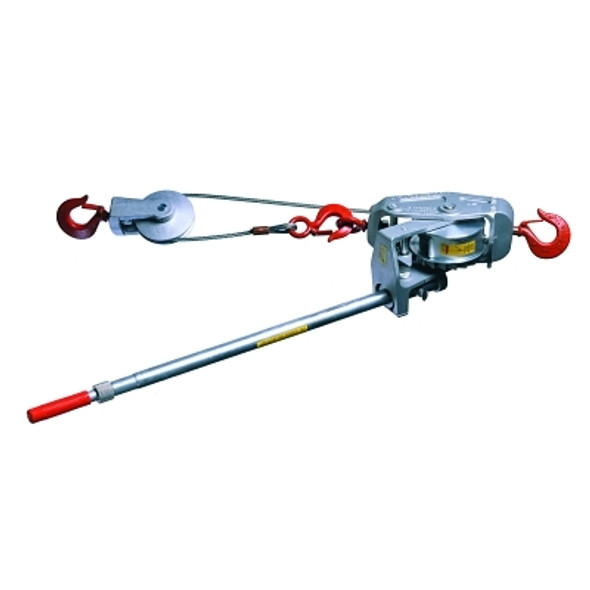 Lug-All Cable Ratchet Hoist-Winches, 3 Tons Capacity, 15 ft Lifting Height, 105 lbf (1 EA / EA)
