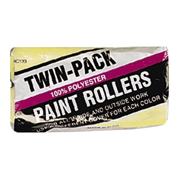 Linzer Economy Twin-Pack Roller Cover, 9 in, 3/8 in Nap, Polyester (36 PK / BOX)