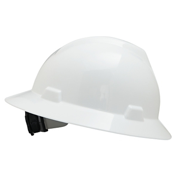 V-Gard Protective Hats, Fas-Trac Ratchet, Slotted Hat, White (1 EA)