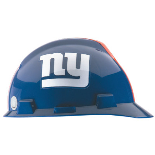 MSA Officially-Licensed NFL V-Gard Helmets, 1-Touch, New York Giants Logo (1 EA/EA)