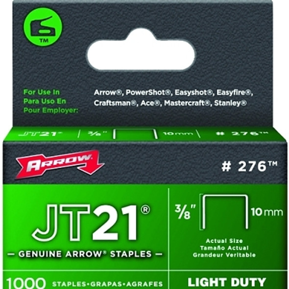Arrow Fastener 02738 JT21/T27 3/8" STAPLE 1-000/PK (5 PK / BX)