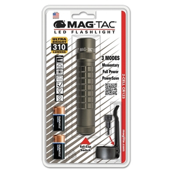 MAG-Lite MagTac 3-Function LED Flashlights, 310 lumens, 2 CR123, Foliage Green (1 EA / EA)