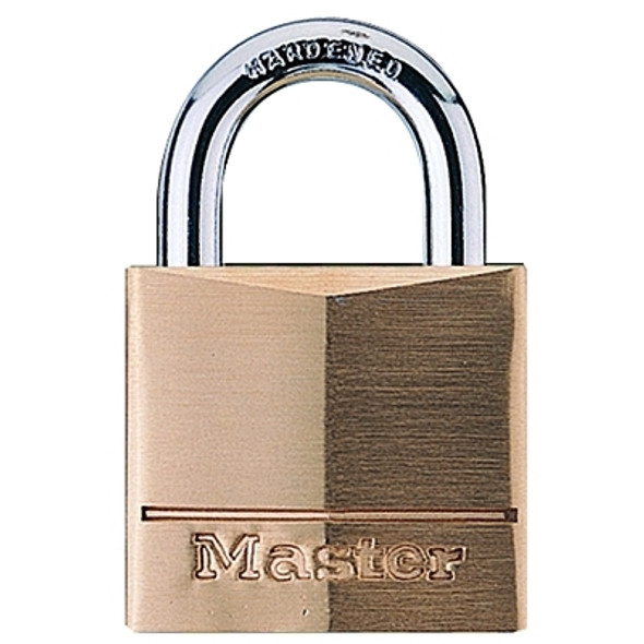 No. 140 Solid Brass Padlocks, 1/4 in Diam., 2 in L X 13/16 in W (6 EA / BOX)