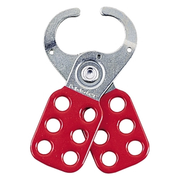 Safety Lockout Hasps, 1-1/2 in Jaw dia., Red (1 EA)