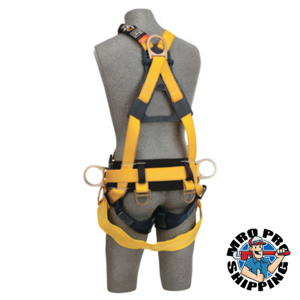 Delta Cross Over Tower Climbing Harnesses, Back, Front & Side D-Rings, Medium (1 EA)