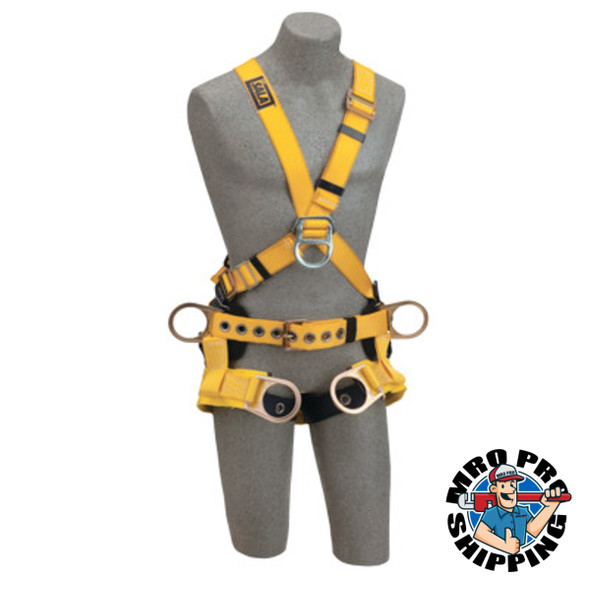 Delta Cross Over Tower Climbing Harnesses, Back, Front & Side D-Rings, Small (1 EA)