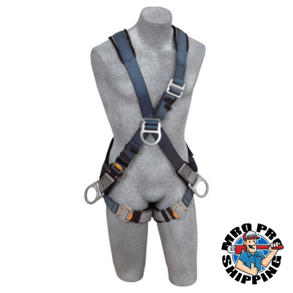 ExoFit Cross Over Style Positioning/Climbing Harness, Back/Front/Side D-Rings, L (1 EA)