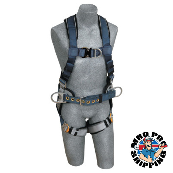 ExoFit Construction Style Positioning/Climbing Harness, Front & Back D-Rings, S (1 EA)