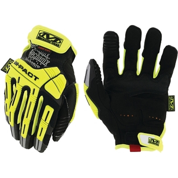 CR5 M-Pact Cut Resistant Gloves, Large, Hi-Viz Lime Green, Orange, Gray/ Black (1 PR / PR)