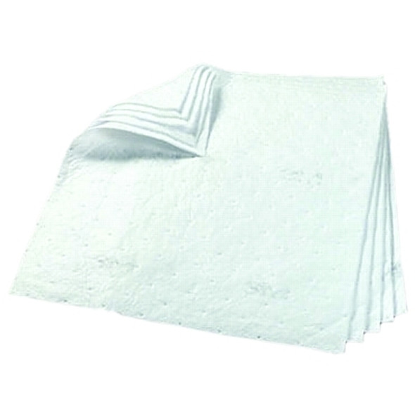 High-Capacity Petroleum Sorbent Pads, Absorbs 1.5 gal, 4 in x 13 in (50 SHE / BAL)