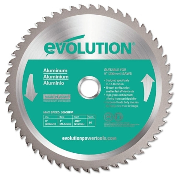 Evolution TCT Metal-Cutting Blade, 9 in, 1 in Arbor, 3000 rpm, 48 Teeth (1 EA / EA)